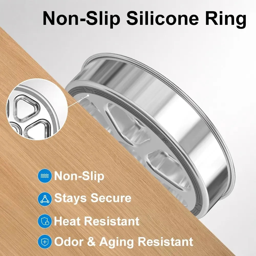 Stainless Steel Slow Feeder Dog Bowl - 2.5-Cup Non-Slip for Medium-Large Dogs, Aids Healthy Digestion,
