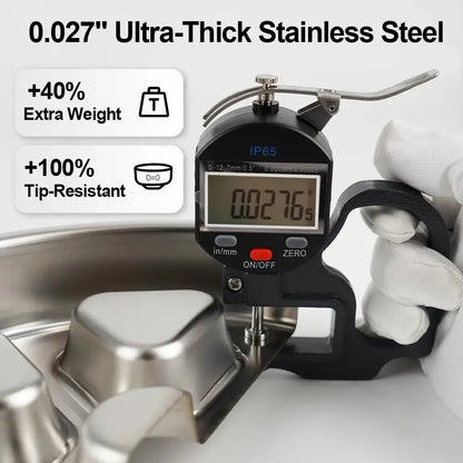 Stainless Steel Slow Feeder Dog Bowl - 2.5-Cup Non-Slip for Medium-Large Dogs, Aids Healthy Digestion,