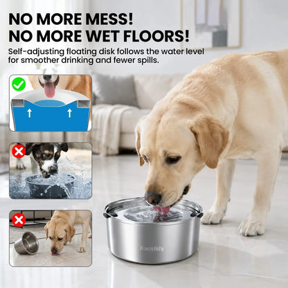 Dog Water Bowl, No-Spill & Splash-Proof  for Medium & Large Dogs