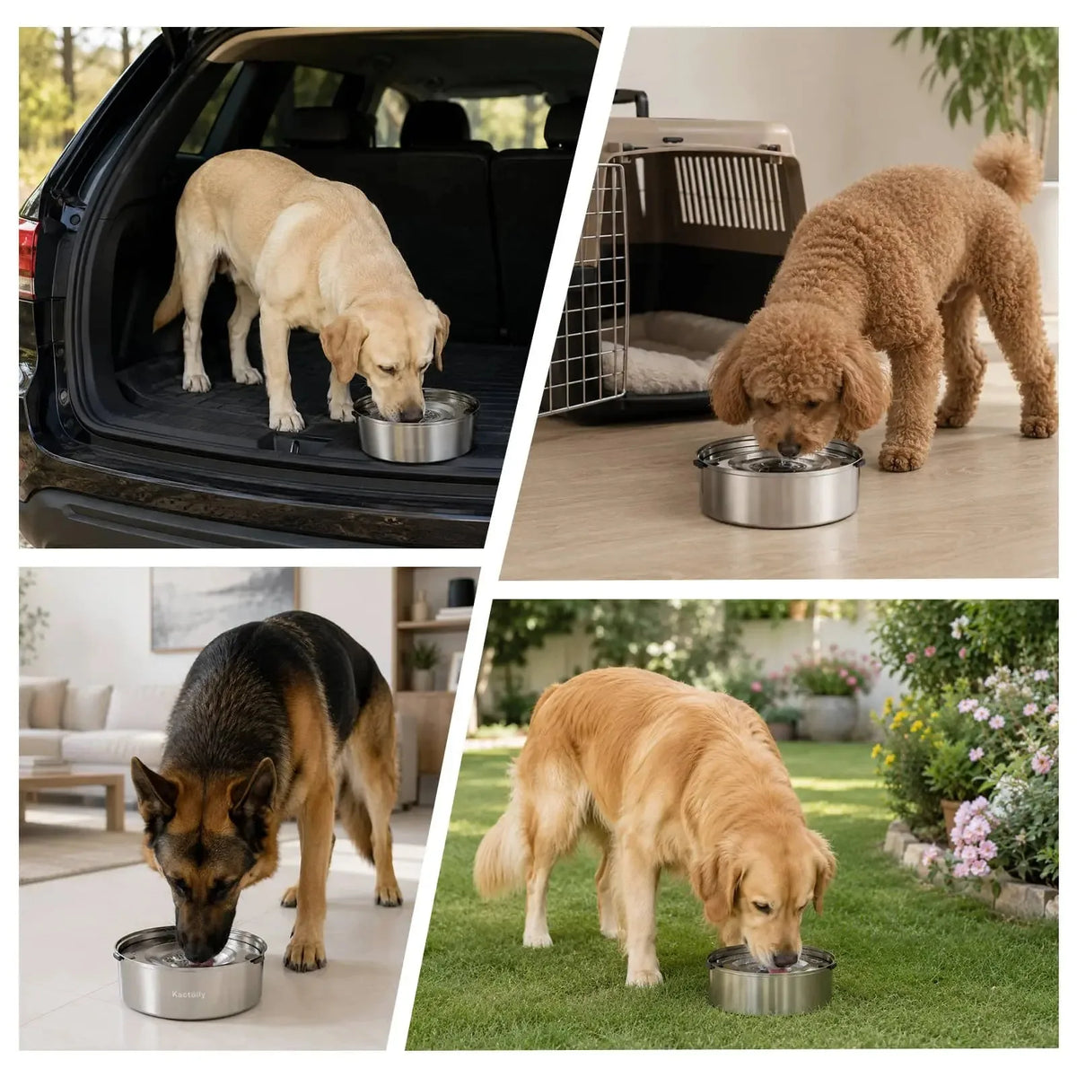 Dog Water Bowl, No-Spill & Splash-Proof  for Medium & Large Dogs