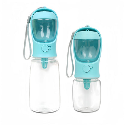 Portable Dog Cat Water Bottle with Storage Food  Container Outdoor, Travel