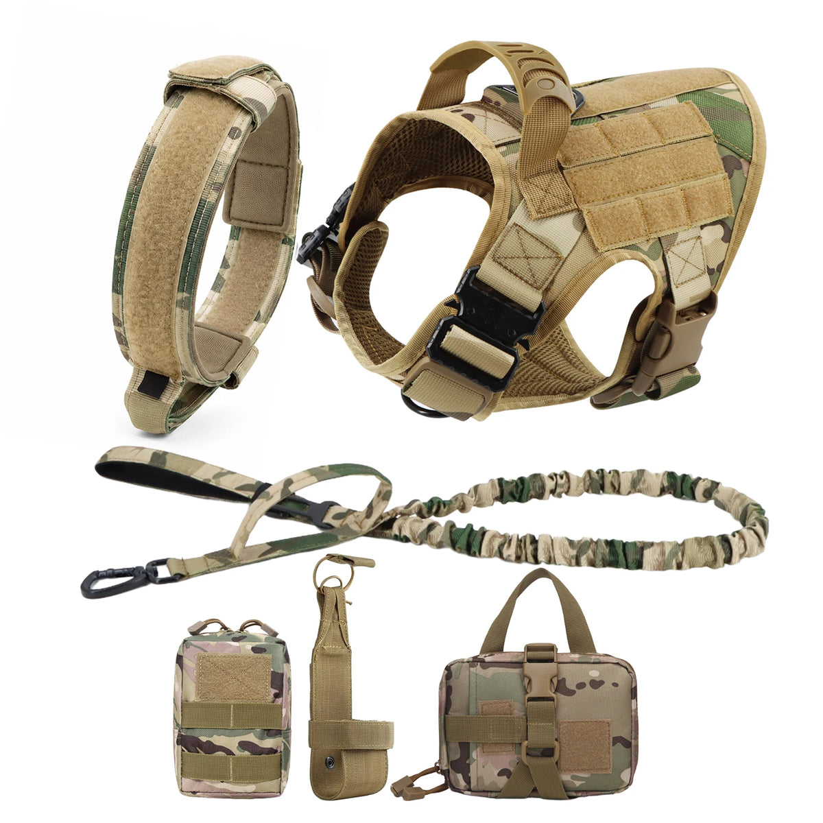 Large and medium Dog Harness And Leash Set Pet German Shepherd Malinois Training Walking Vest