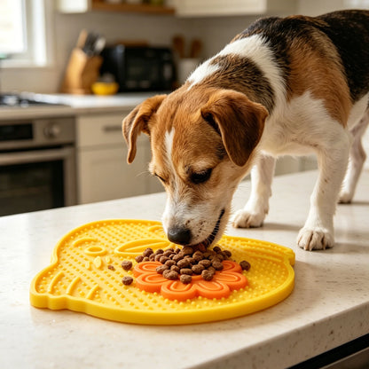Pet Licking Mat Soft Silicone Slow Feeding Bowl