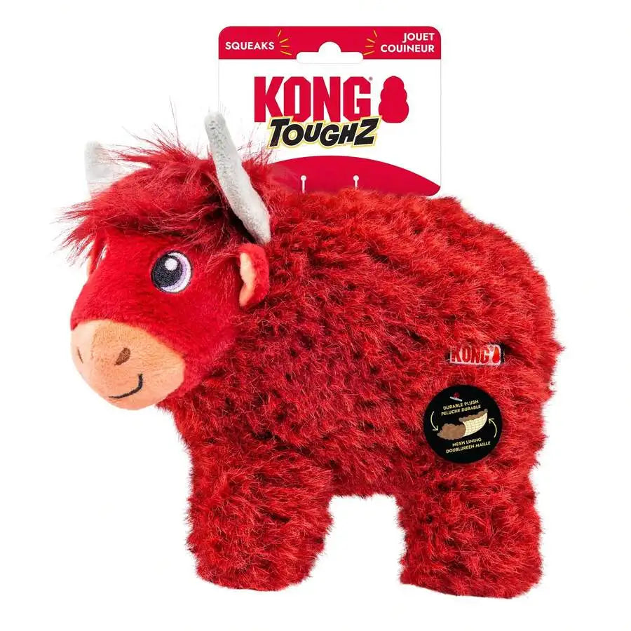 Durable Plush Dog Chew Toy Cow Design
