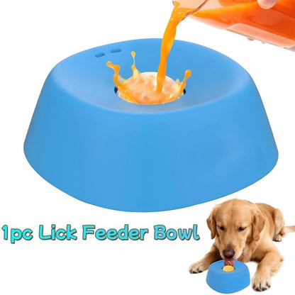 5pcs Anti-Choking Slow Feeder Dog Bowl Non-Slip 3/4 Cup -4pcs Double-Sided Toothbrushes  Liquid Treats Bone Broth Ice Cream Yogurt