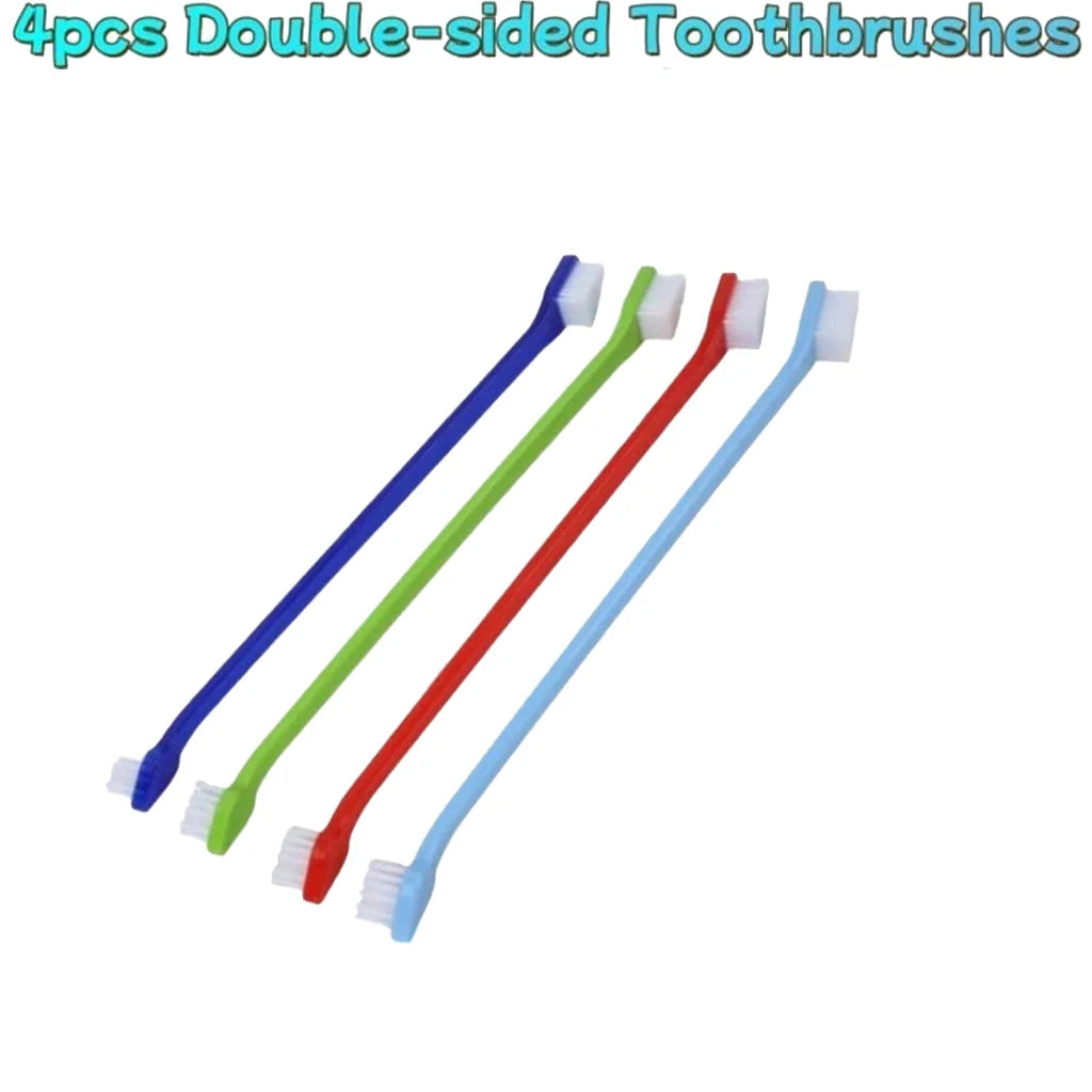 5pcs Anti-Choking Slow Feeder Dog Bowl Non-Slip 3/4 Cup -4pcs Double-Sided Toothbrushes  Liquid Treats Bone Broth Ice Cream Yogurt