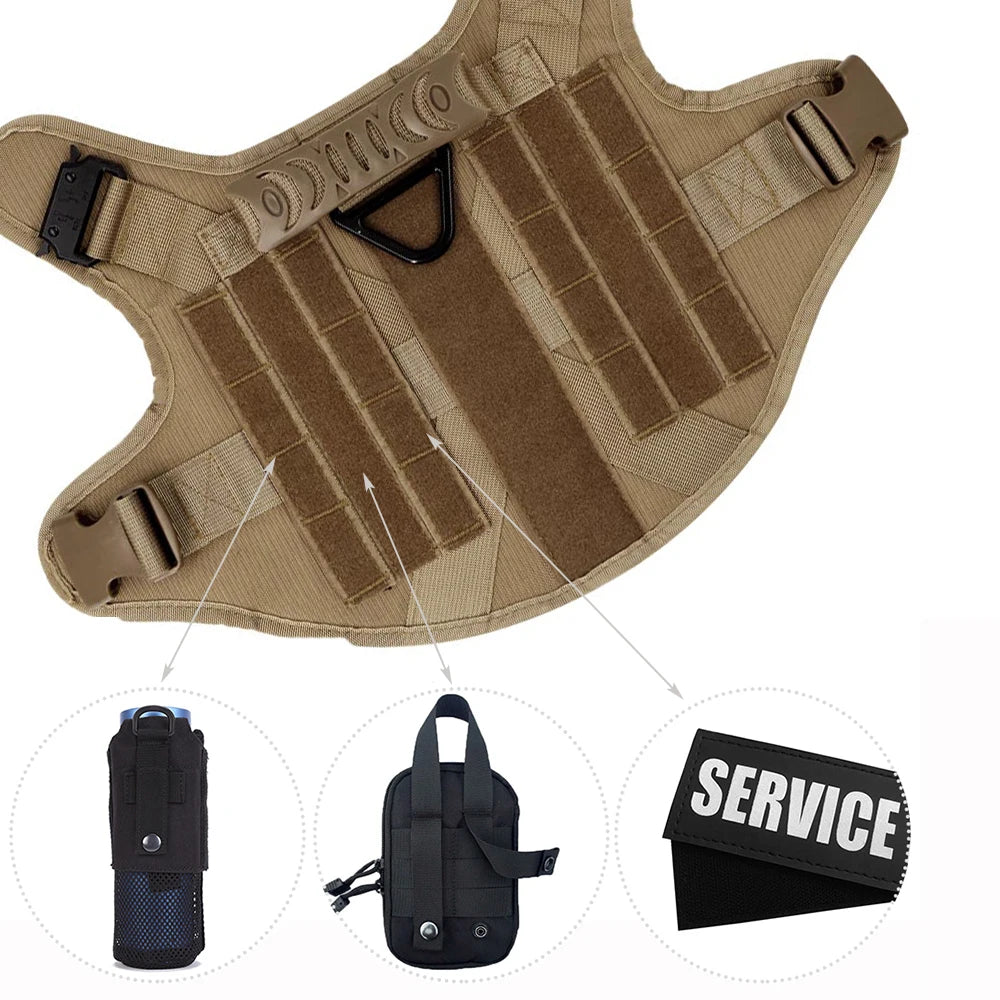 Large and medium Dog Harness And Leash Set Pet German Shepherd Malinois Training Walking Vest