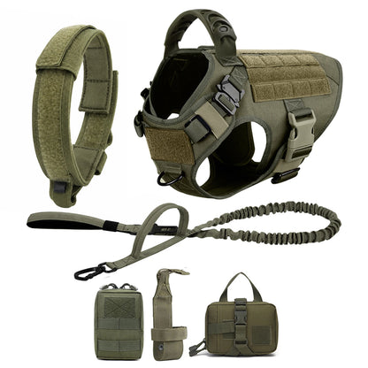 Large and medium Dog Harness And Leash Set Pet German Shepherd Malinois Training Walking Vest