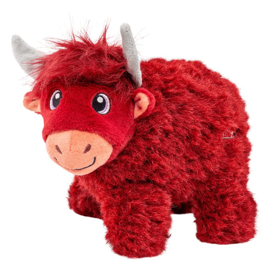 Durable Plush Dog Chew Toy Cow Design