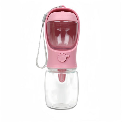 Portable Dog Cat Water Bottle with Storage Food  Container Outdoor, Travel