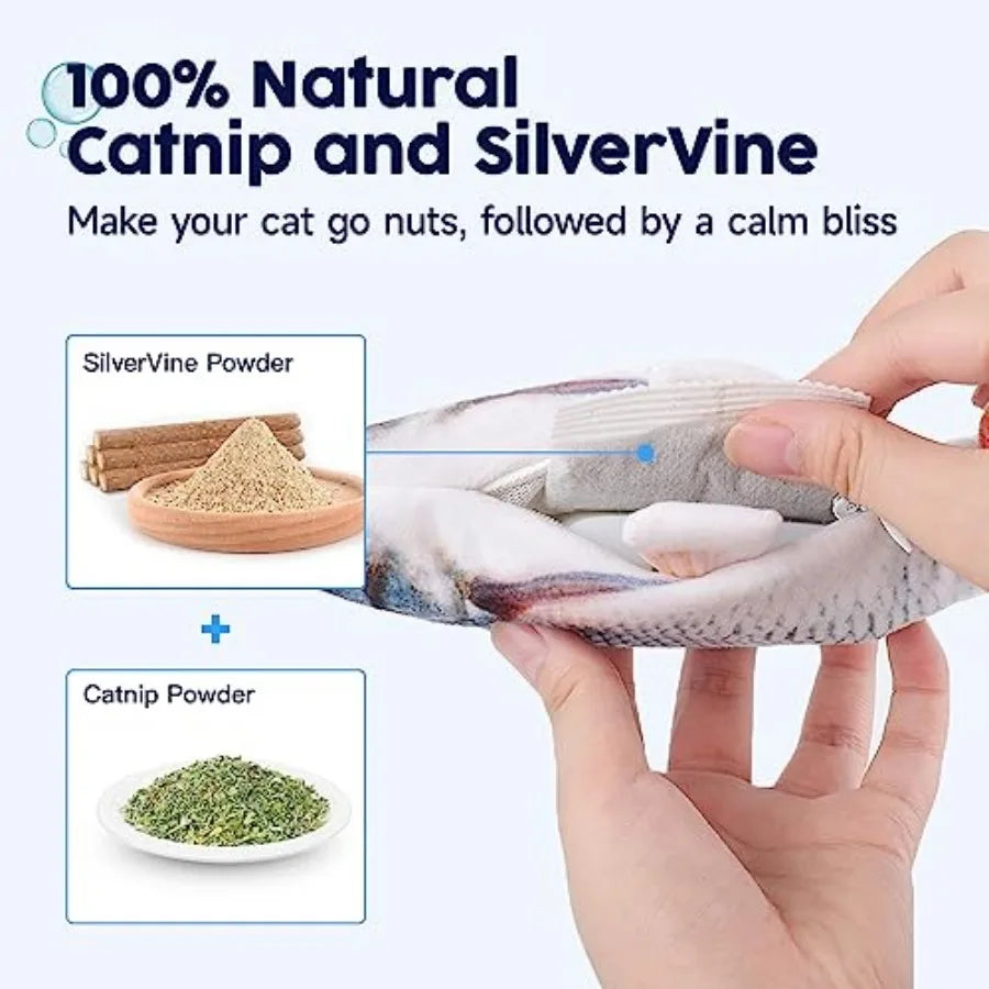 Cat Toys Flopping Fish with Catnip