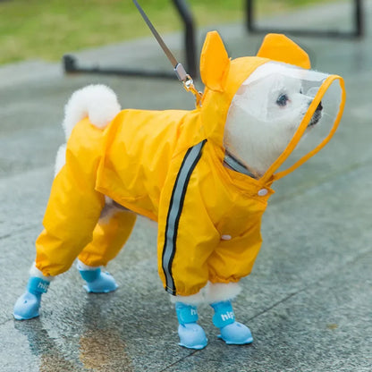 Cute Bear Shape Dog Raincoat