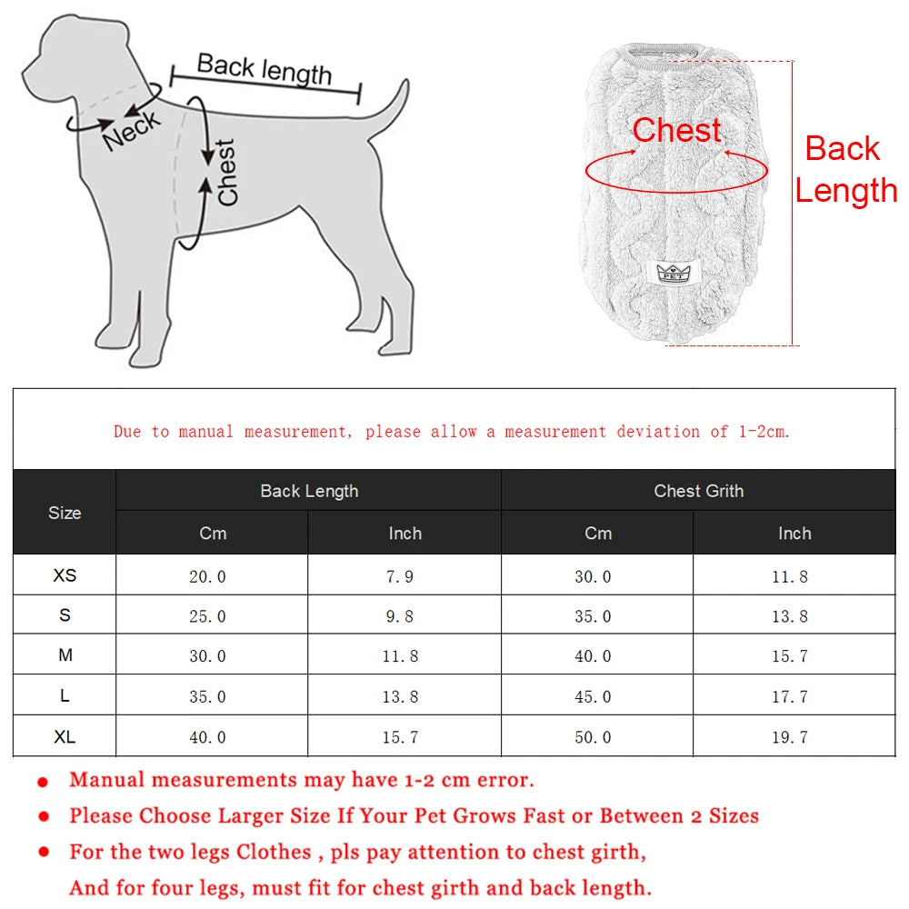 Soft Fleece Dog Clothes For Small Dogs Cats Sweater