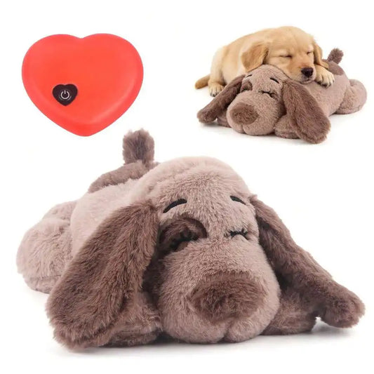 Plush Dog Heartbeat Toy For Anxiety Relief