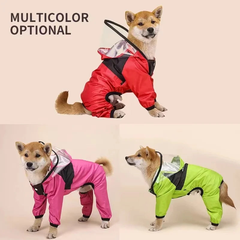 Pet Clothes Jumpsuit Waterproof Dog Jacket Dogs Water Resistant Clothes